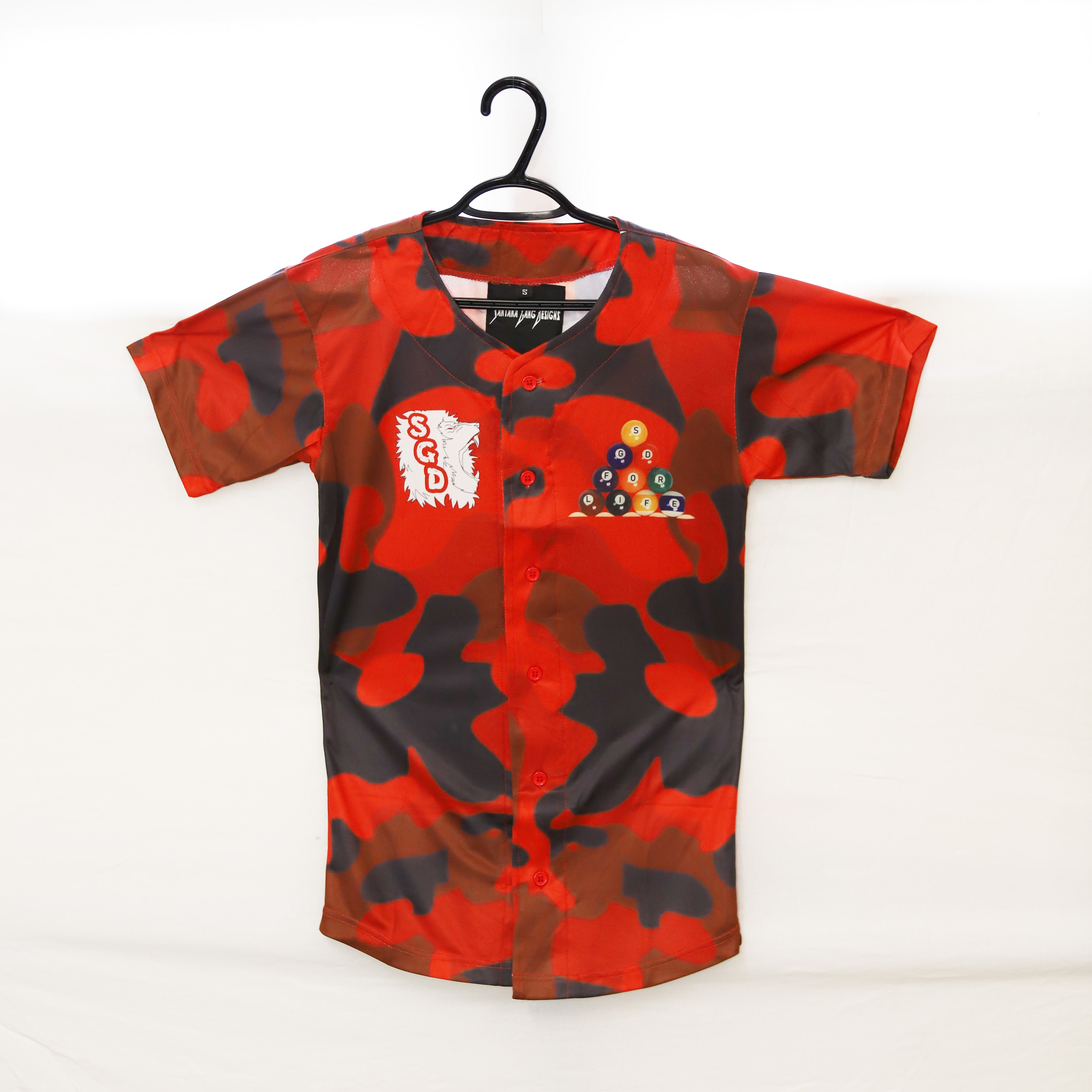 SGD Red Camo Baseball Jersey